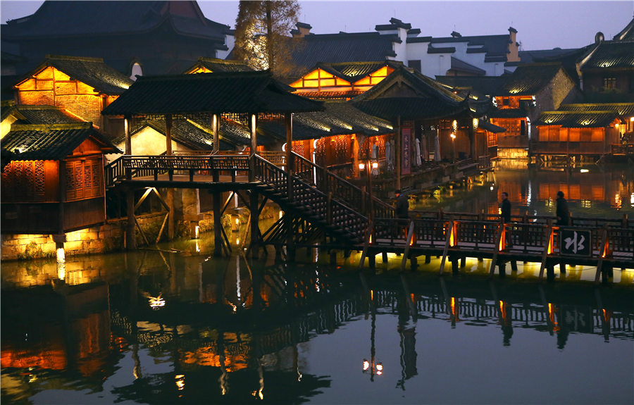 世界互聯網大會前的烏鎮夜景