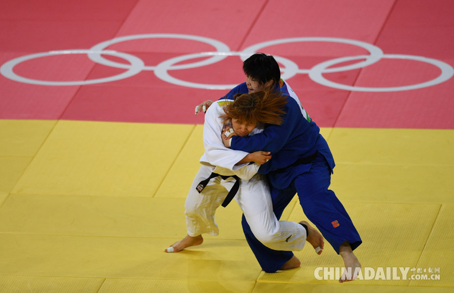 女子柔道78公斤級(jí)銅牌戰(zhàn) 于頌一本摘下銅牌