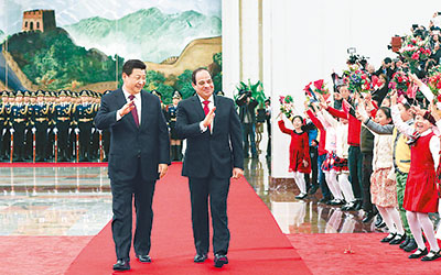 習(xí)近平同埃及總統(tǒng)塞西會談