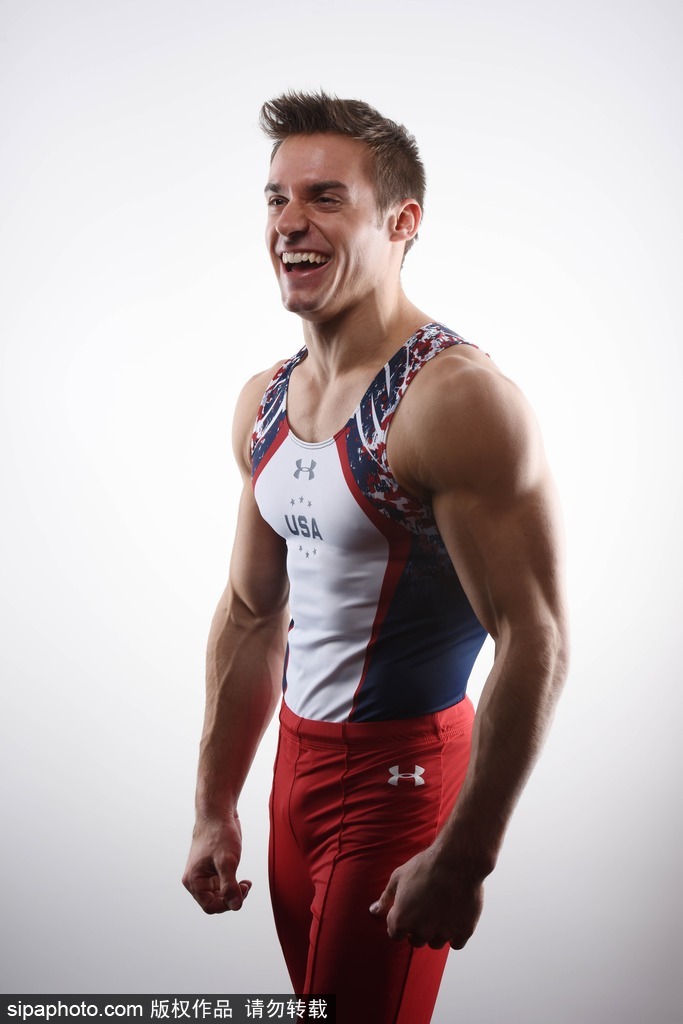 里約奧運會前瞻：美國男子體操隊運動員媒體寫真