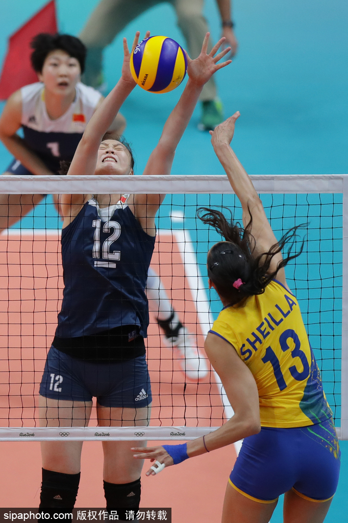 里約奧運(yùn)會第11日：女子排球1/4決賽 巴西VS中國