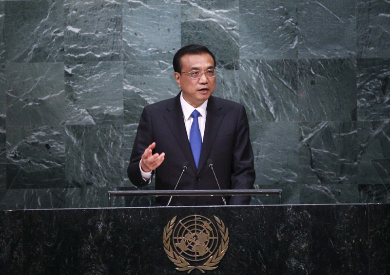 聯(lián)大“首秀”壓軸戲:李克強在聯(lián)大一般性辯論發(fā)表講話