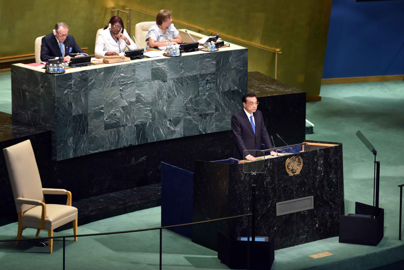 聯(lián)大“首秀”壓軸戲:李克強在聯(lián)大一般性辯論發(fā)表講話