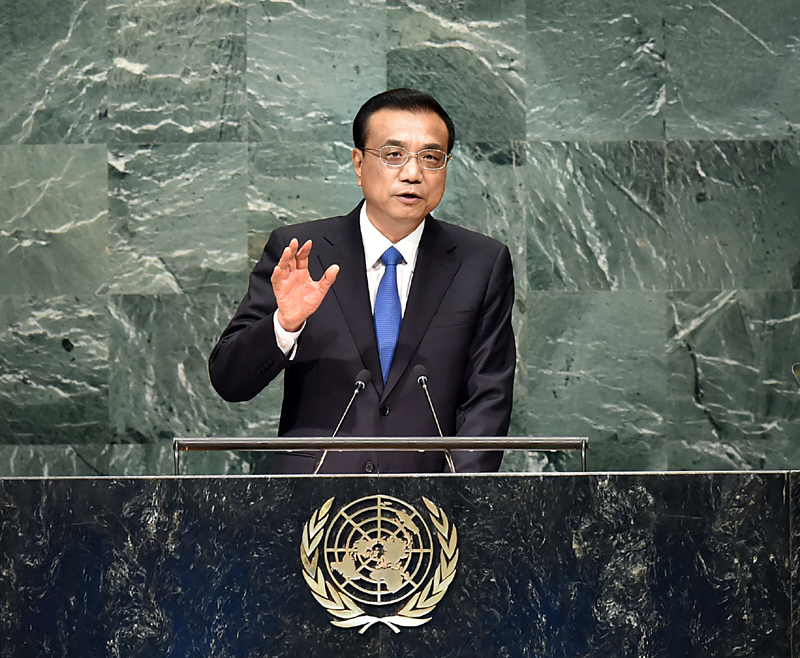 聯(lián)大“首秀”壓軸戲:李克強在聯(lián)大一般性辯論發(fā)表講話