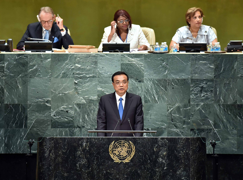 聯(lián)大“首秀”壓軸戲:李克強在聯(lián)大一般性辯論發(fā)表講話