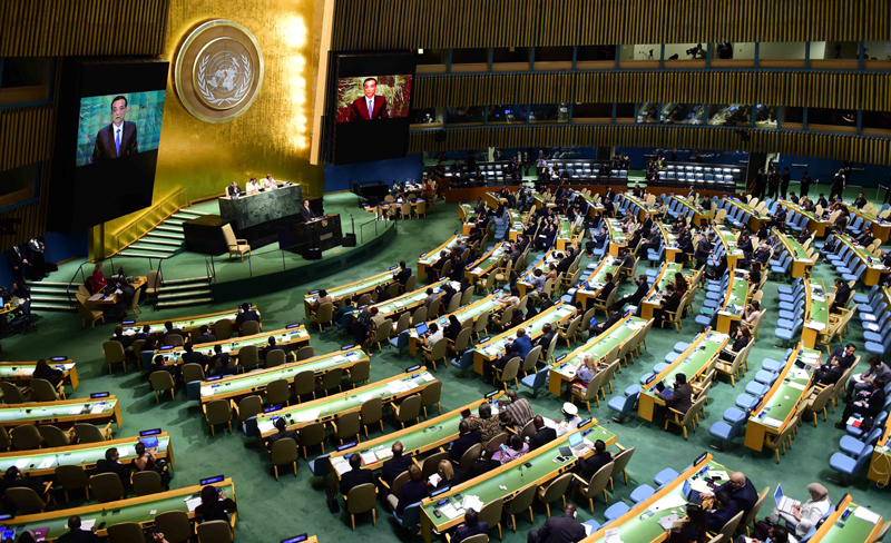 聯(lián)大“首秀”壓軸戲:李克強在聯(lián)大一般性辯論發(fā)表講話