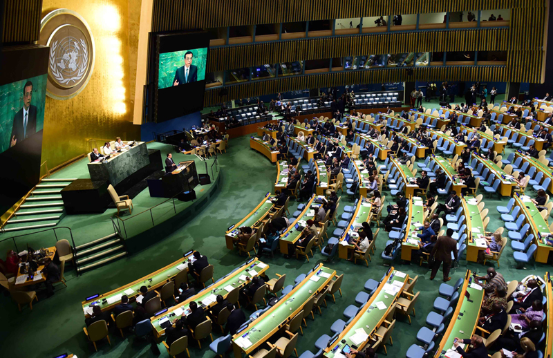 聯(lián)大“首秀”壓軸戲:李克強在聯(lián)大一般性辯論發(fā)表講話