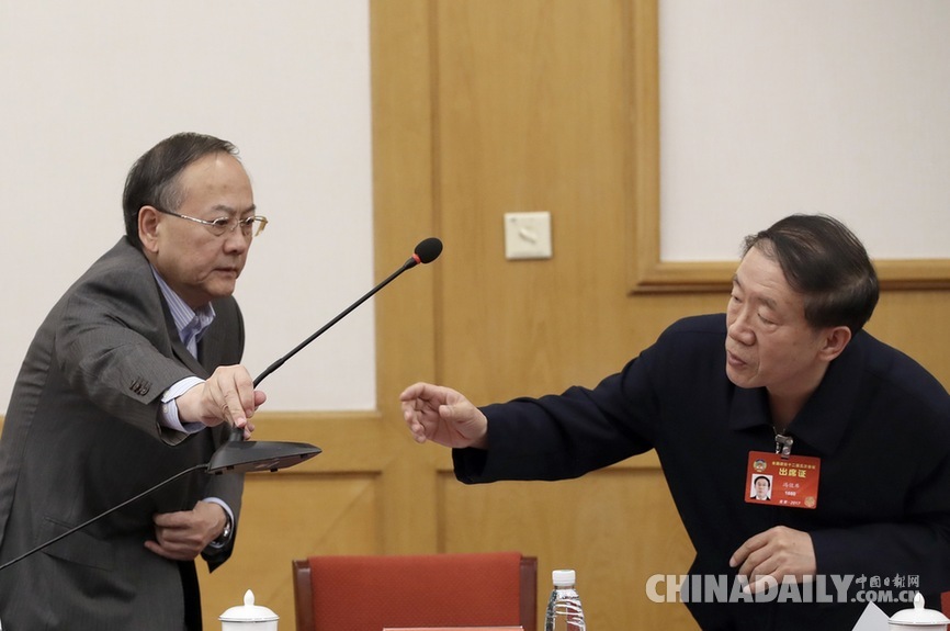 全國政協十二屆五次會議對外友好界別舉行小組會議