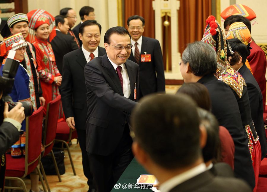 李克強來到廣西團