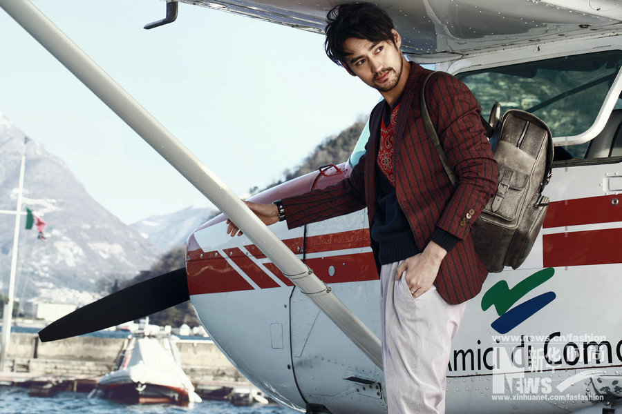 袁弘科莫湖時尚大片發布 蓄須增添型男魅力