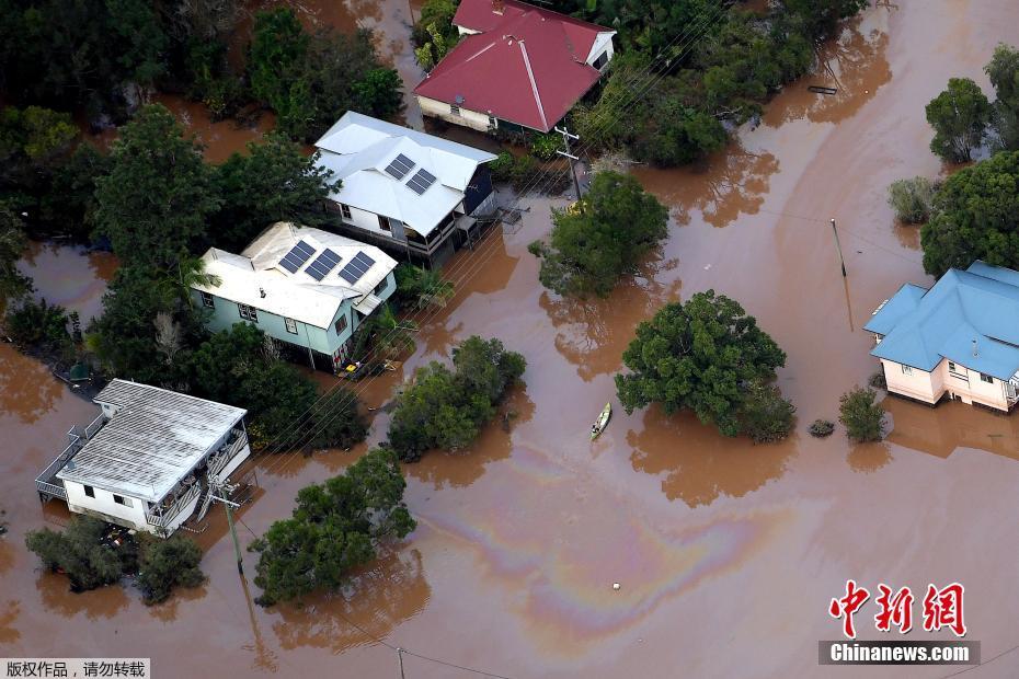 颶風(fēng)持續(xù)襲擊澳大利亞 城市被淹如孤島