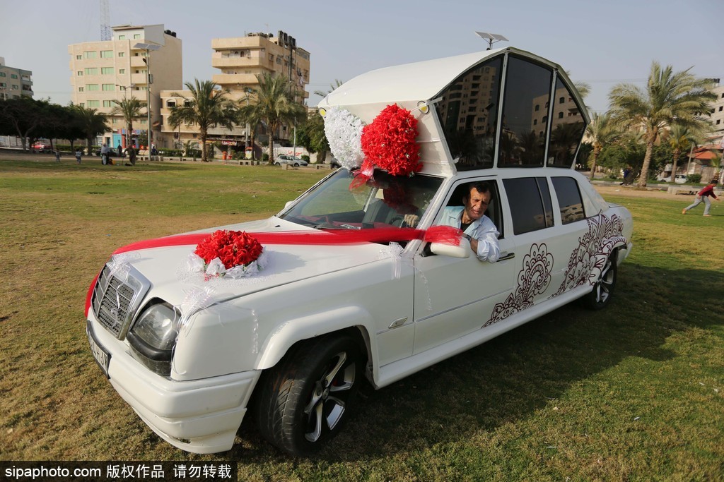 現代版“灰姑娘的南瓜馬車”：巴勒斯坦一男子別出心裁 改裝出華麗婚車