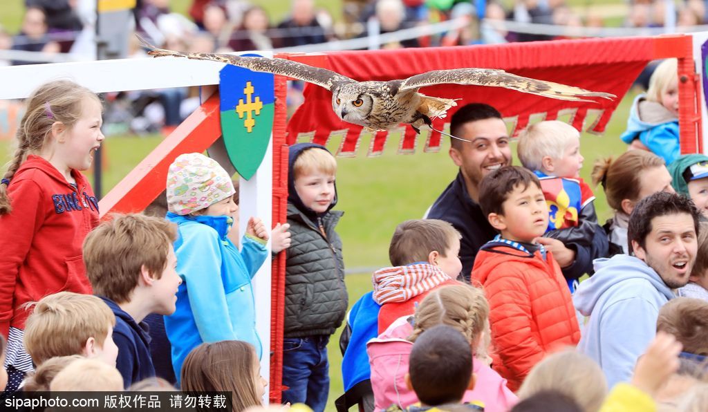 英國春季騎士節再度上演中世紀對決 服飾花哨復古趣味十足