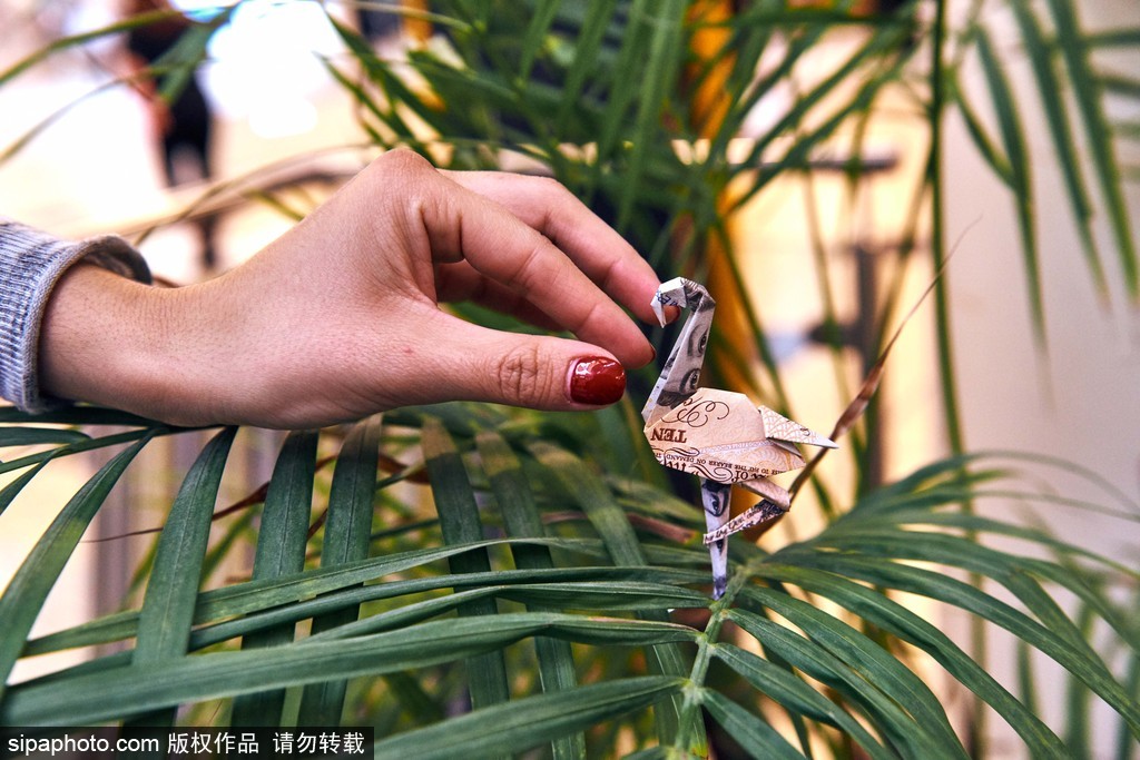 愛錢又耿直的英國(guó)人 購(gòu)物中心布置“英鎊紙鶴”為民眾制造驚喜