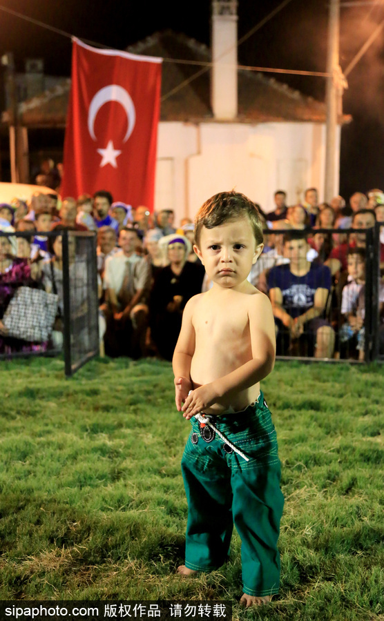 土耳其鄉村傳統婚禮 上演摔跤大賽硬漢紛紛上場