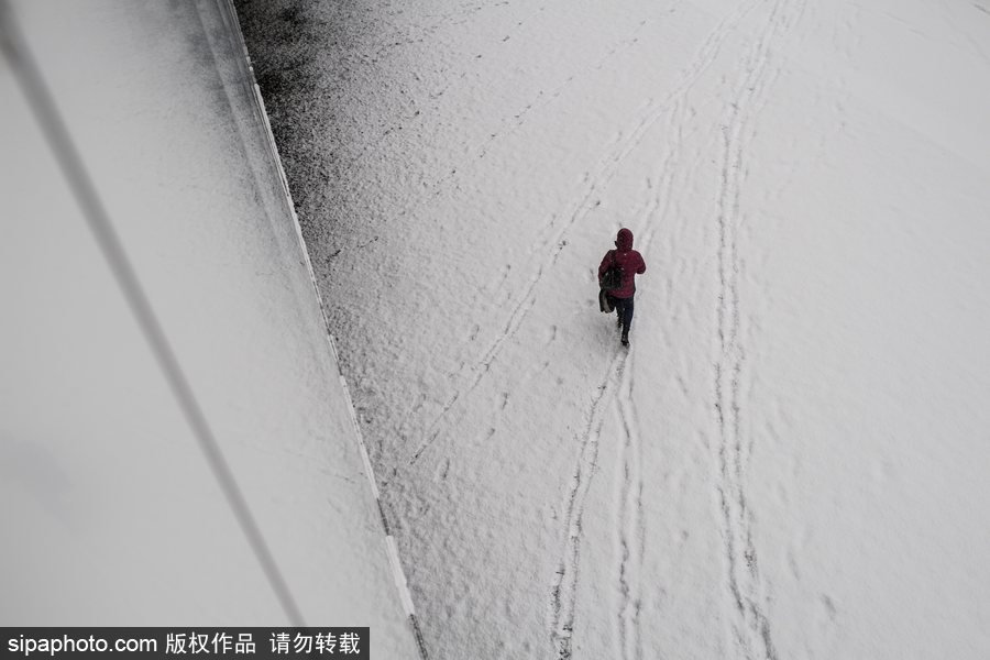 瑞典迎來今年第一場降雪 嚴重影響當地交通