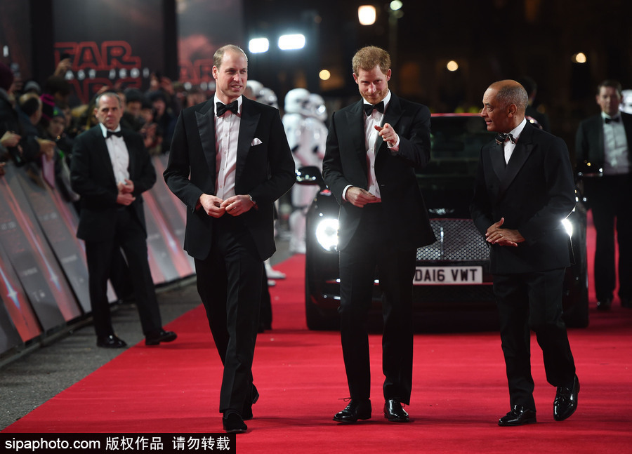 威廉王子與哈里王子齊現身助陣《星戰8》首映
