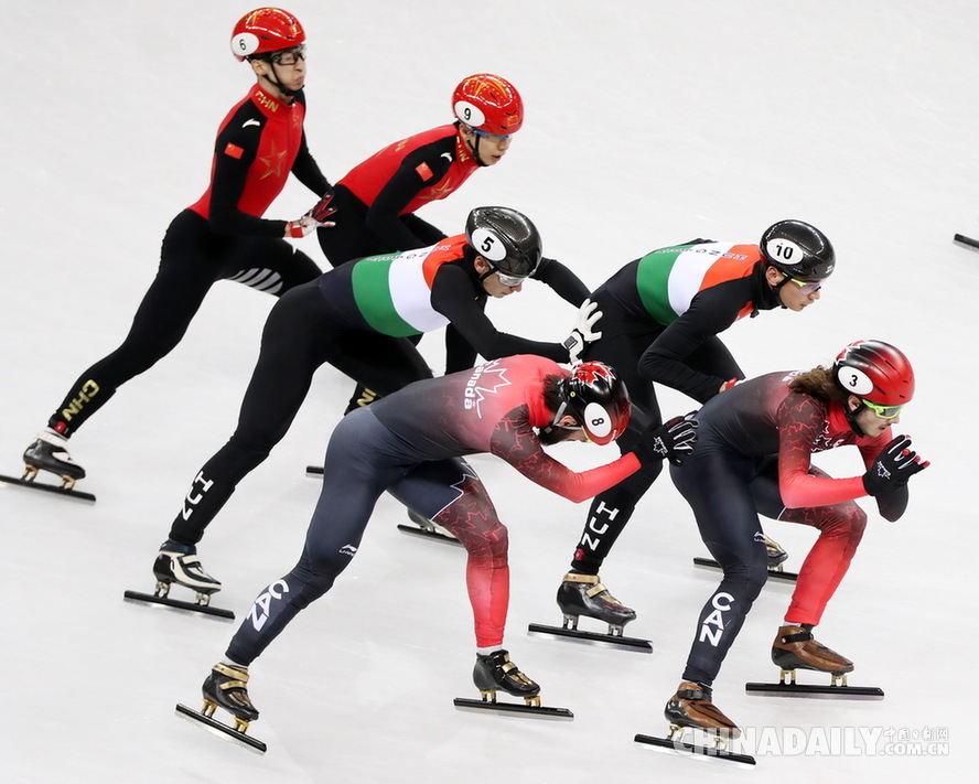 短道速滑男子5000米接力：中國隊獲銀牌