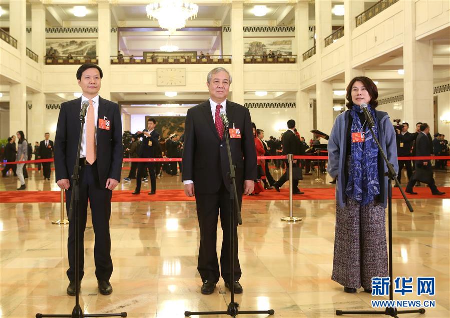 全國人大代表接受采訪