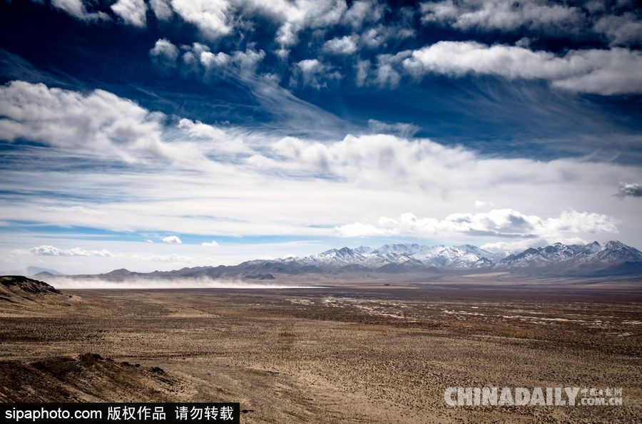 感受美國內華達州冬季風光 人煙稀少一望無垠