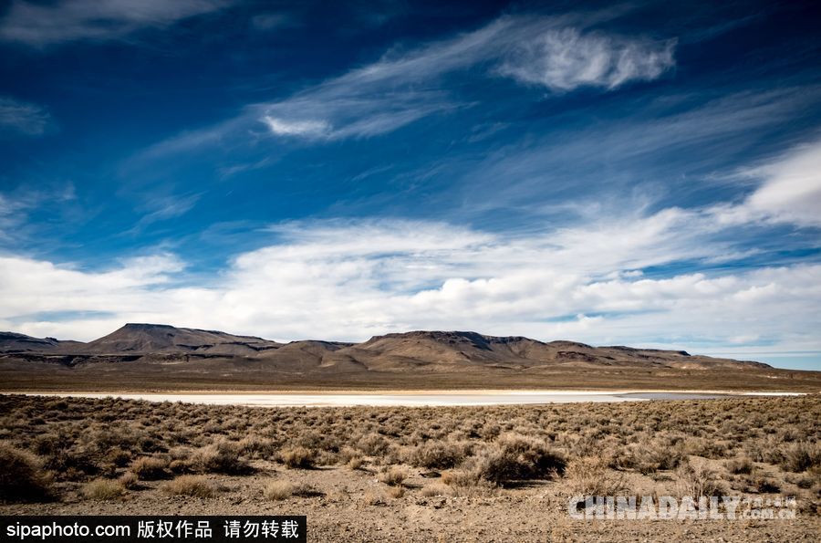 感受美國內華達州冬季風光 人煙稀少一望無垠