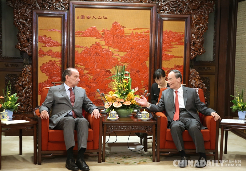 王岐山會(huì)見巴西外長(zhǎng)努內(nèi)斯