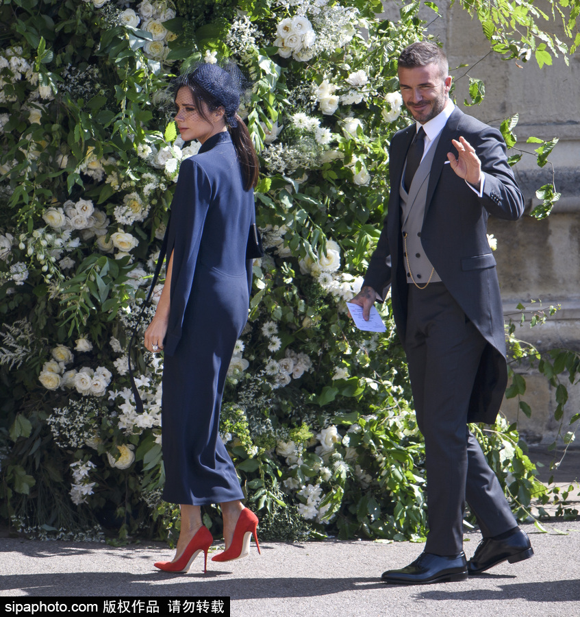 哈里王子大婚現(xiàn)場名流云集 貝克漢姆夫婦盛裝亮相