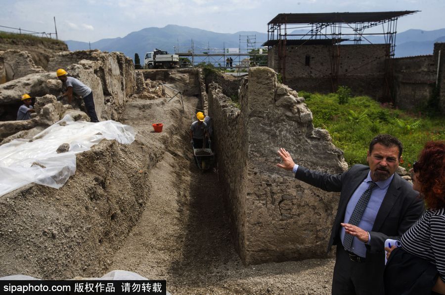 意大利考古隊發現龐貝古城建筑群“海豚之屋” 罕見保持完好