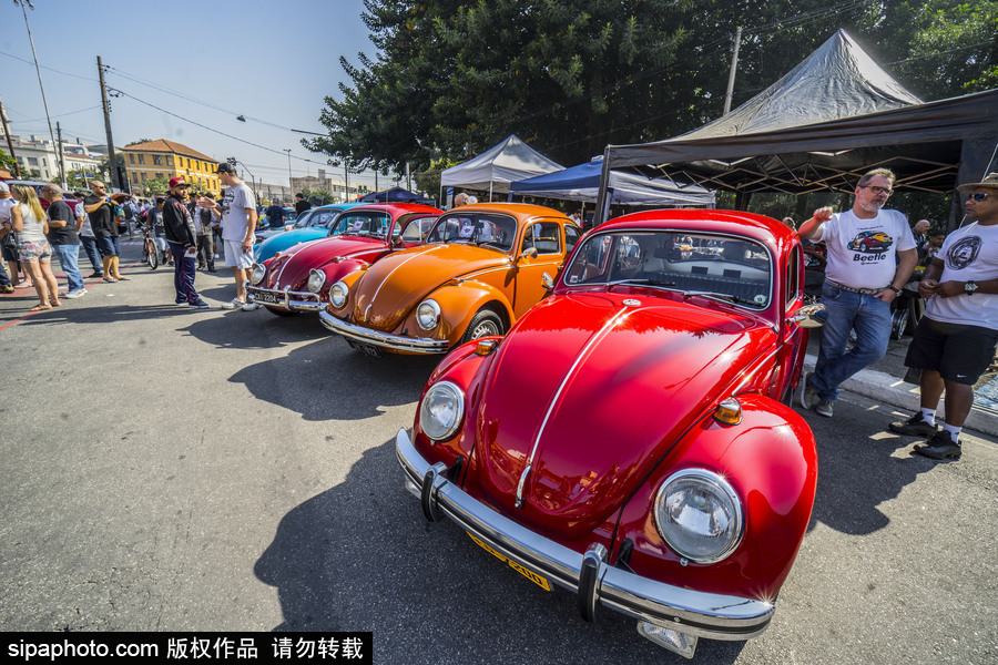 閃閃發光的復古時尚 巴西圣保羅舉行老爺車大“集會”