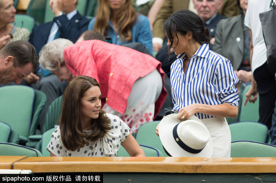 凱特、梅根兩位王妃同框亮相溫網觀戰 氣質優雅