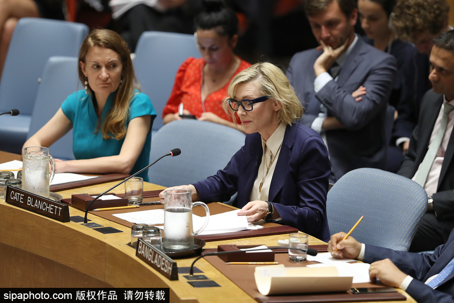 大魔王氣場超強！好萊塢女星凱特·布蘭切特現身聯合國會議