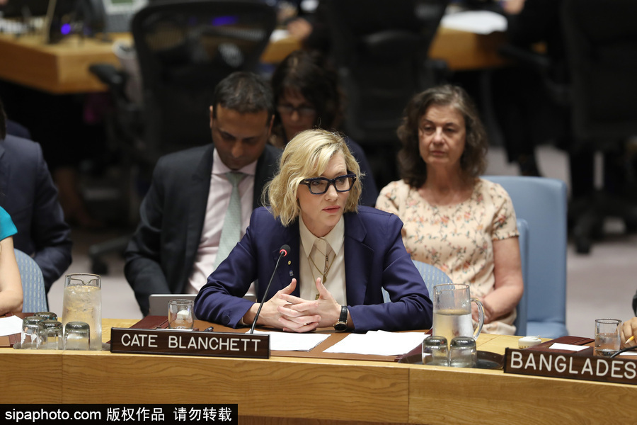 大魔王氣場超強！好萊塢女星凱特·布蘭切特現身聯合國會議