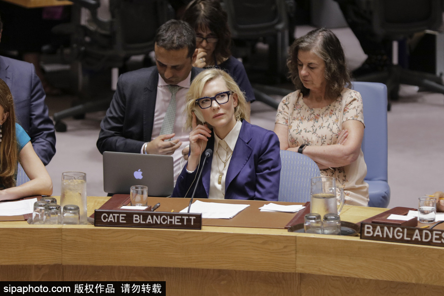 大魔王氣場超強！好萊塢女星凱特·布蘭切特現身聯合國會議