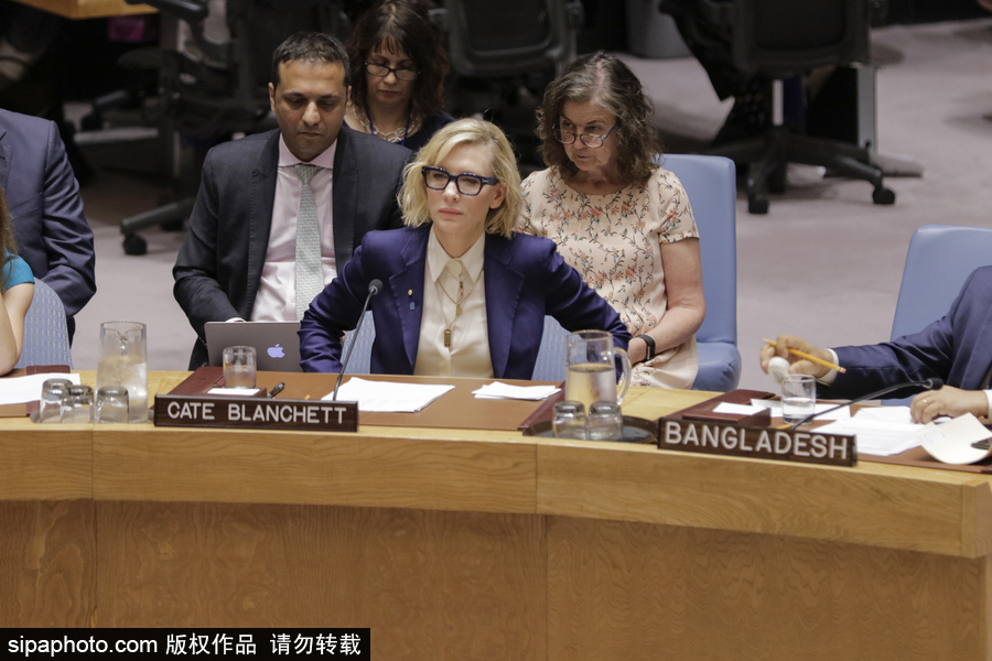 大魔王氣場超強！好萊塢女星凱特·布蘭切特現身聯合國會議