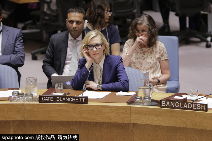 大魔王氣場超強！好萊塢女星凱特·布蘭切特現身聯合國會議