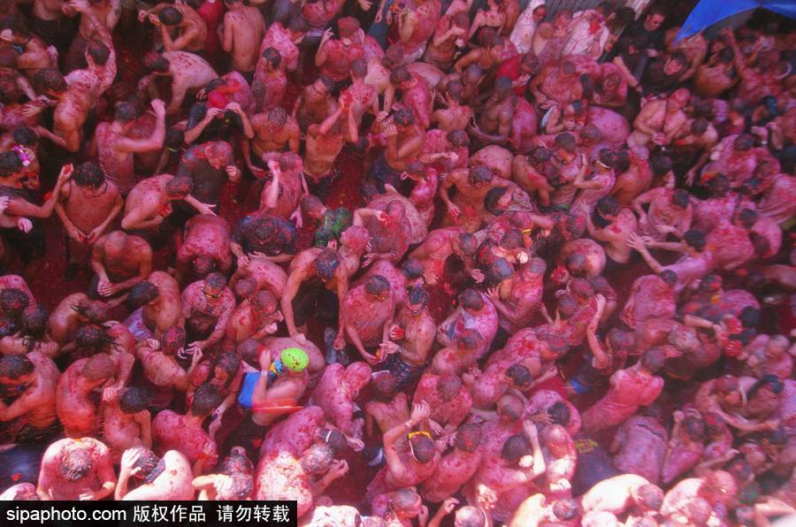 “血色”浪漫！直擊西班牙番茄節現場 互擲番茄毫不手軟