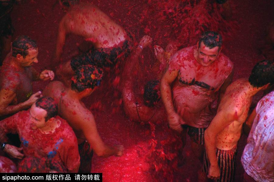 “血色”浪漫！直擊西班牙番茄節現場 互擲番茄毫不手軟