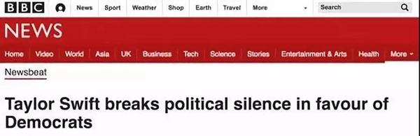 霉霉打破沉默表達(dá)政治立場(chǎng),特朗普:對(duì)她歌的喜愛減少25%丨外媒說