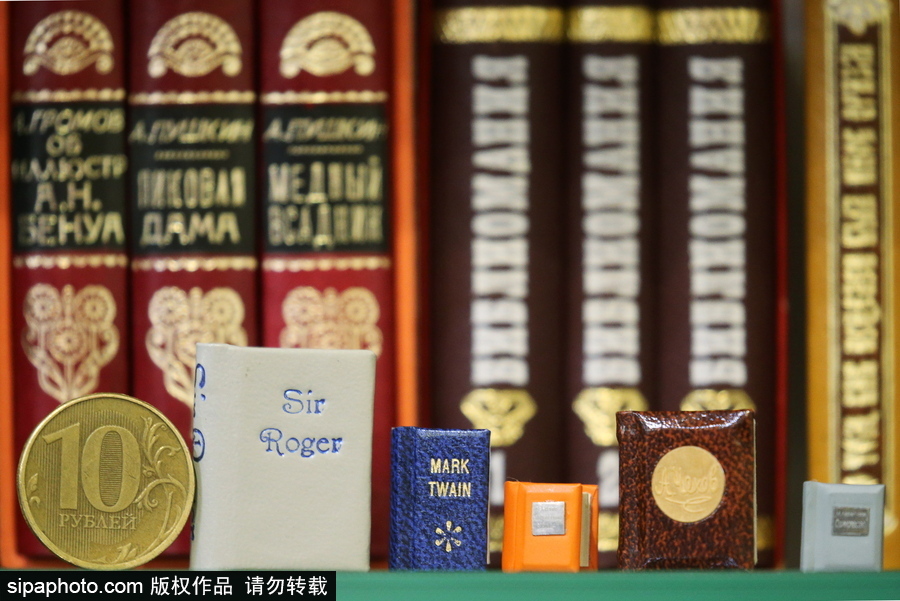當(dāng)知識(shí)也變mini！俄羅斯圣彼得堡舉行微縮書(shū)籍展覽