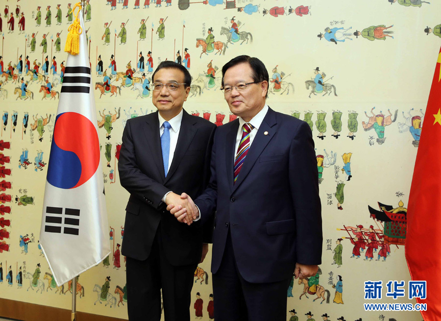 李克強會見韓國國會議長鄭義和（高清組圖）